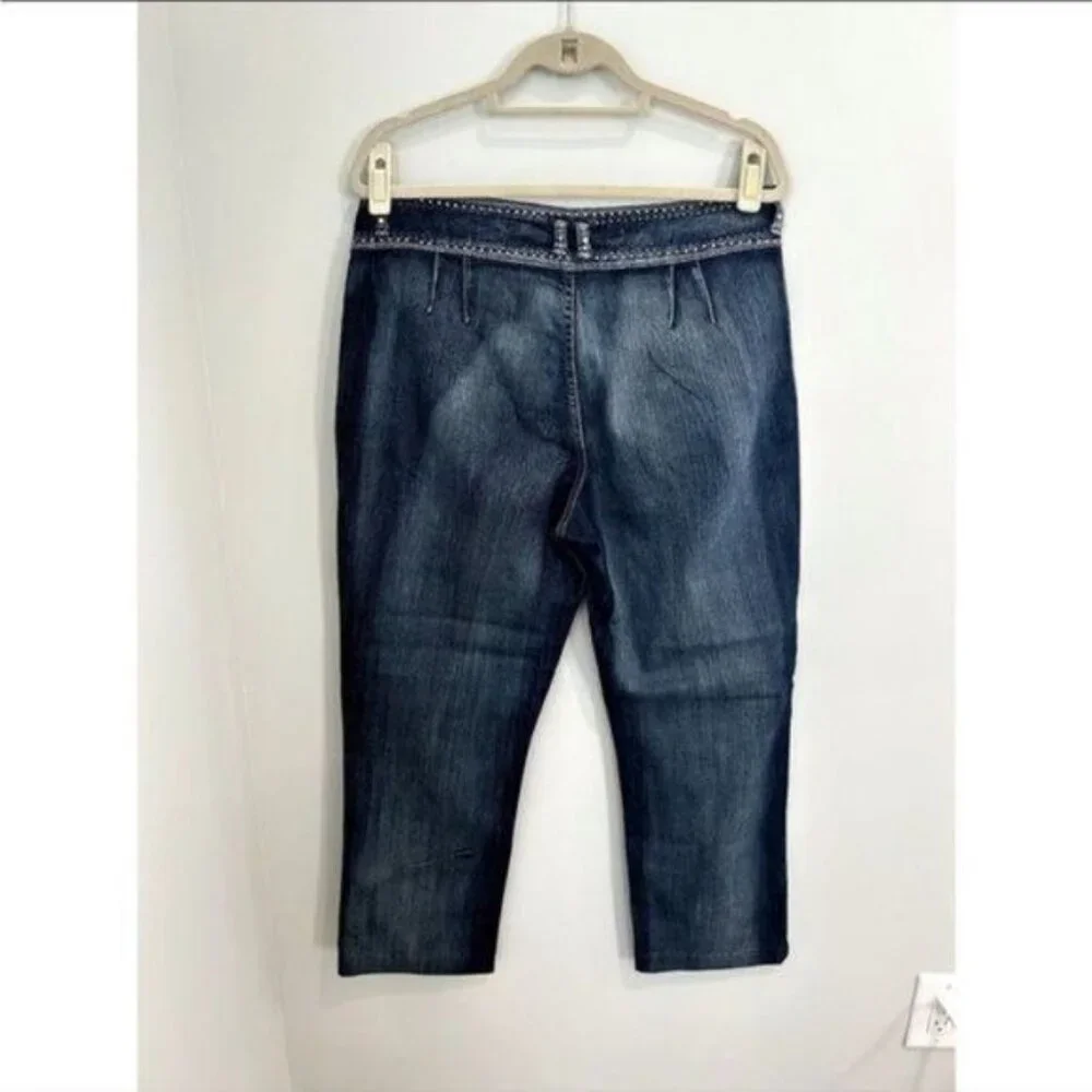 BB Jeans Blue Straight Leg  Jeans - Crystal Embellished - Size 18